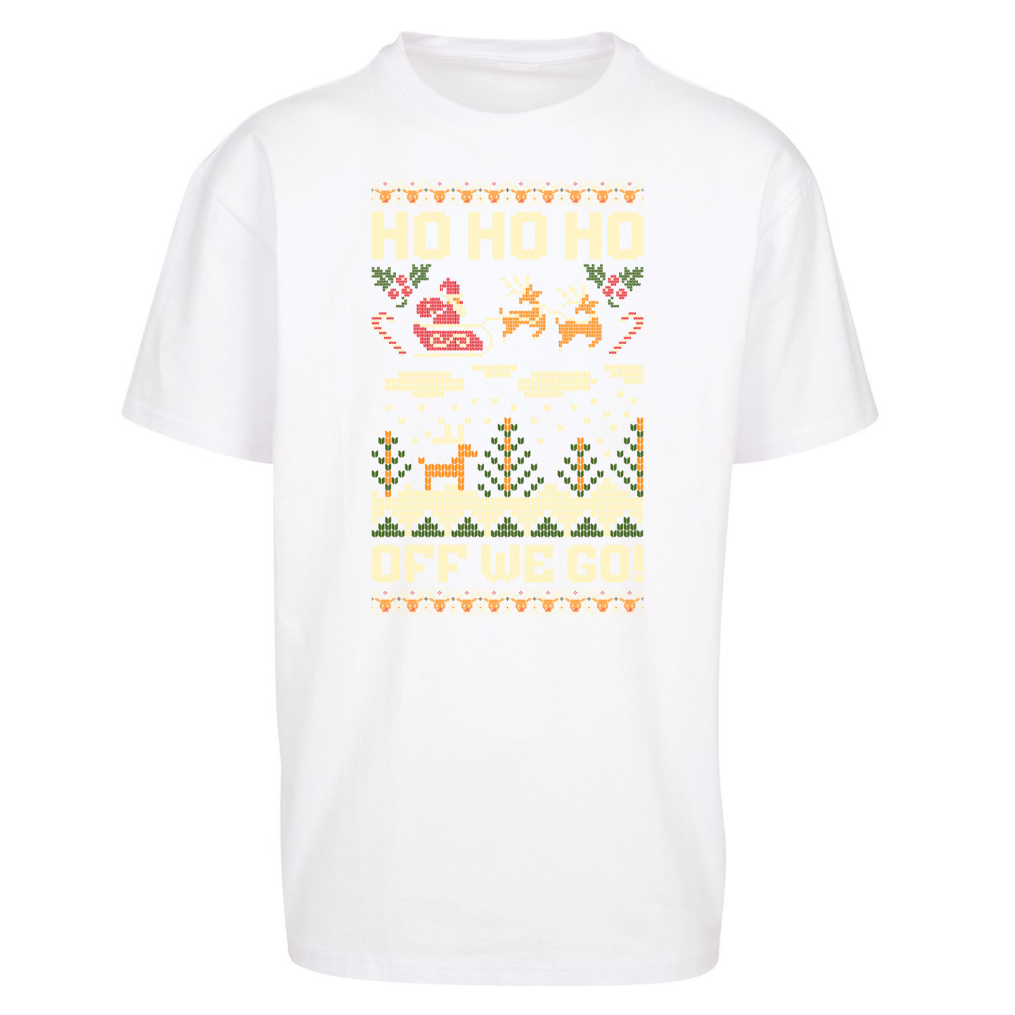 Have Yourself a HO HO HO Off we Go Christmas Oversized T Shirts