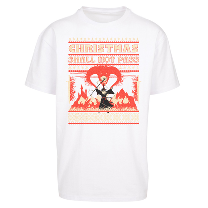 Christmas Shall Not Pass Oversized T Shirts