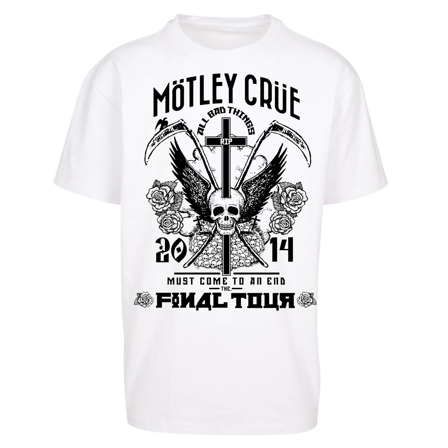 Motley Crue All Bad Things Oversized T Shirts