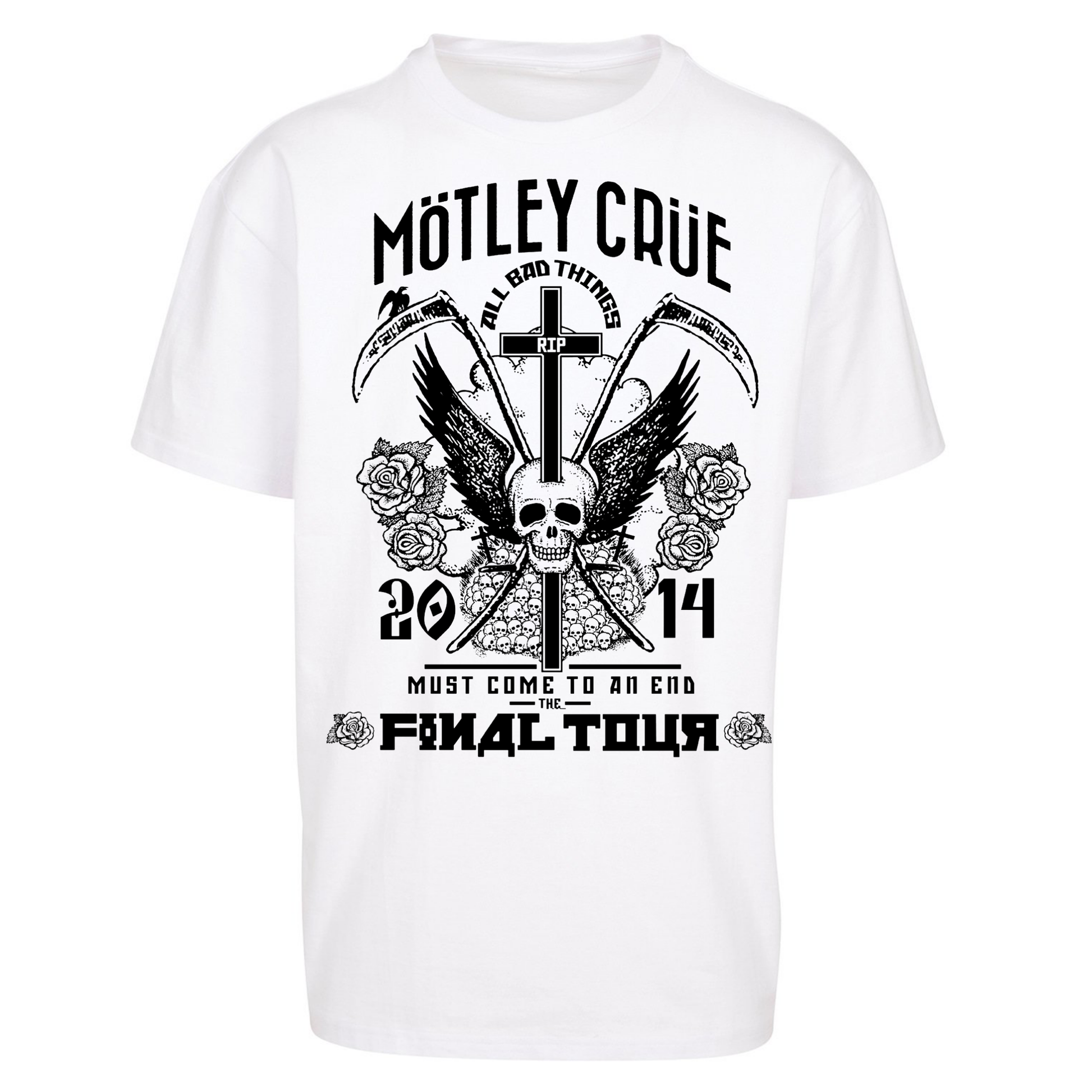 Motley Crue All Bad Things Oversized T Shirts