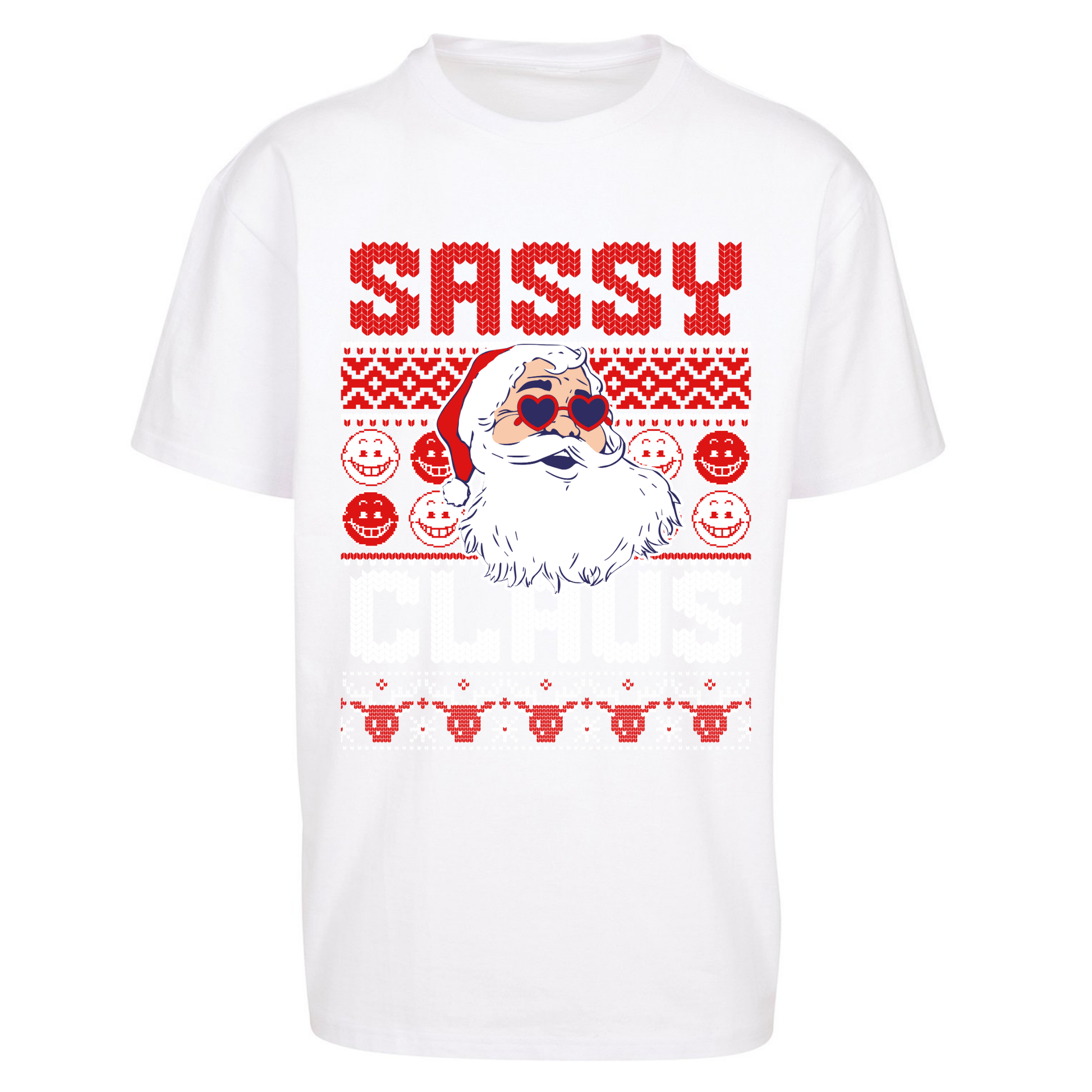 Sassy Claus Santa Christmas Oversized T Shirts