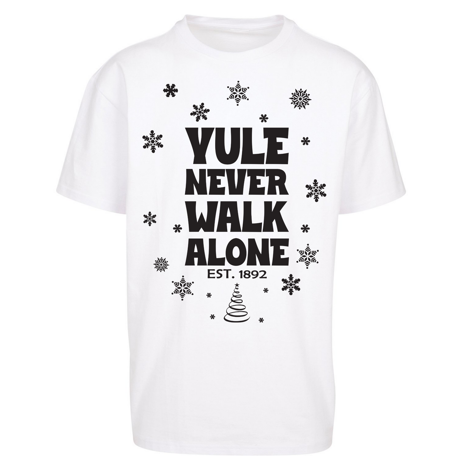 Yule Never Walk Alone Liverpool Christmas Oversized T Shirts