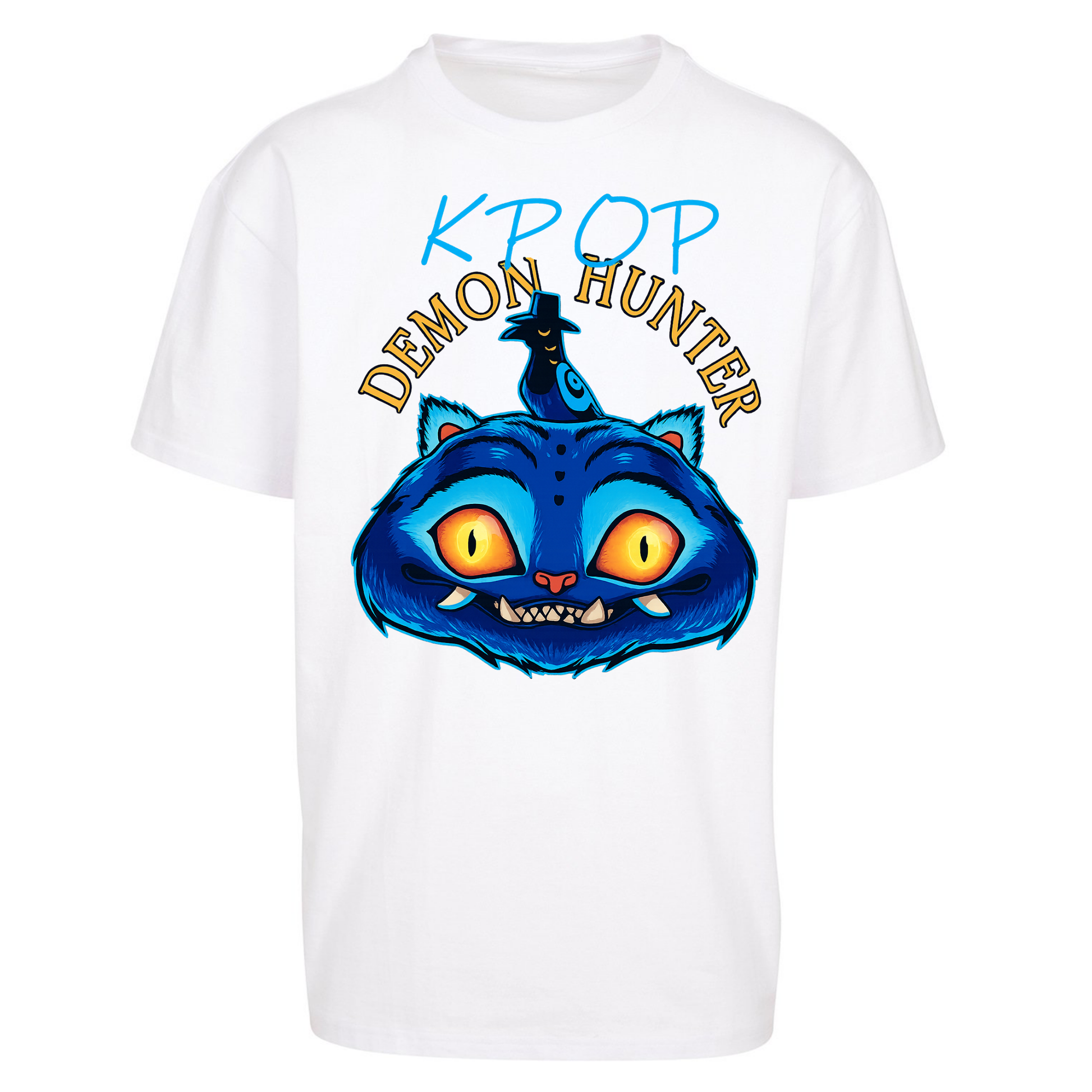 Kpop Demon Hunter Derpy Tiger Oversized T Shirts