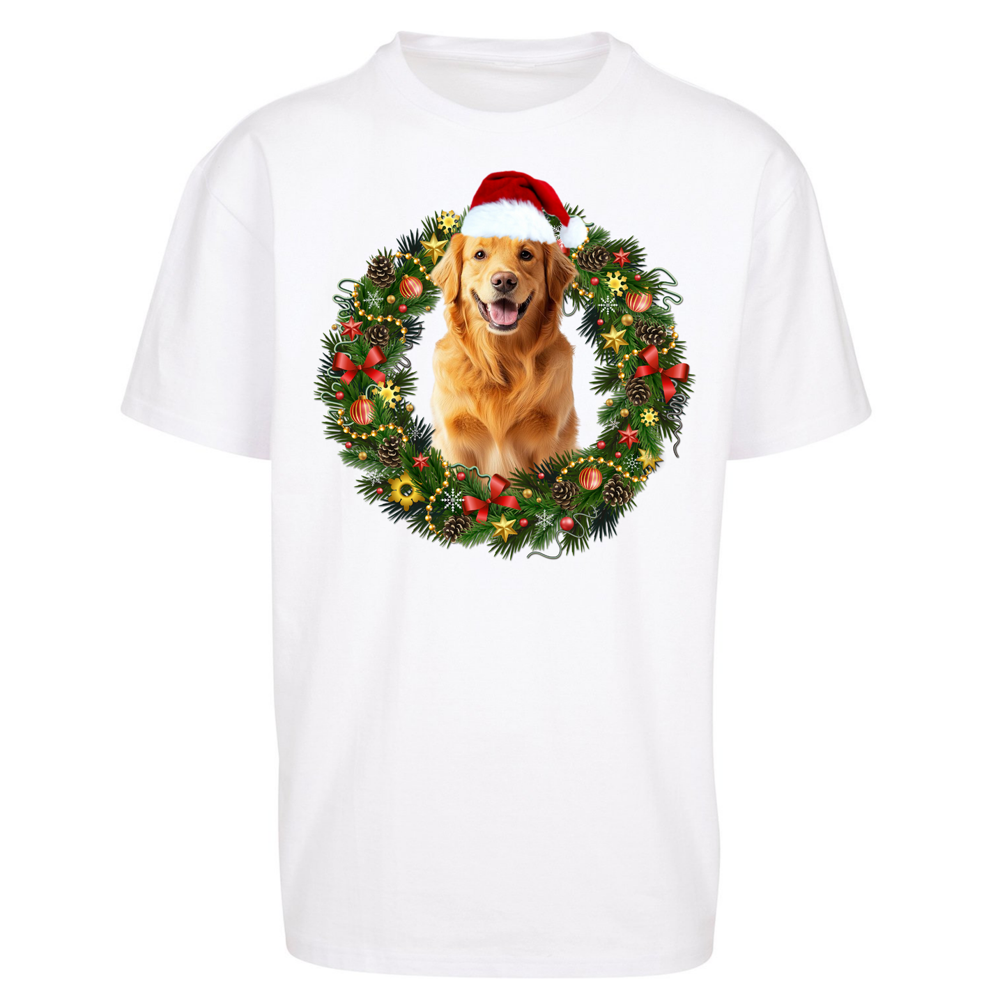 Dog Christmas Oversized T Shirts