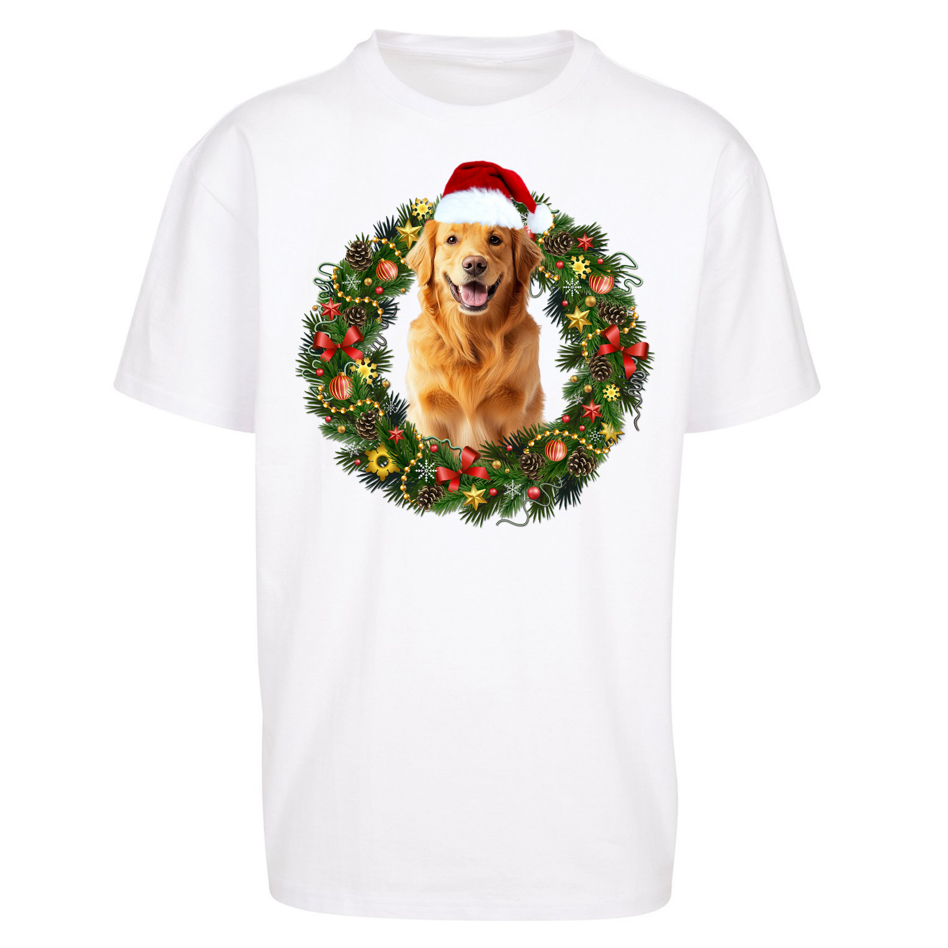 Dog Christmas Oversized T Shirts