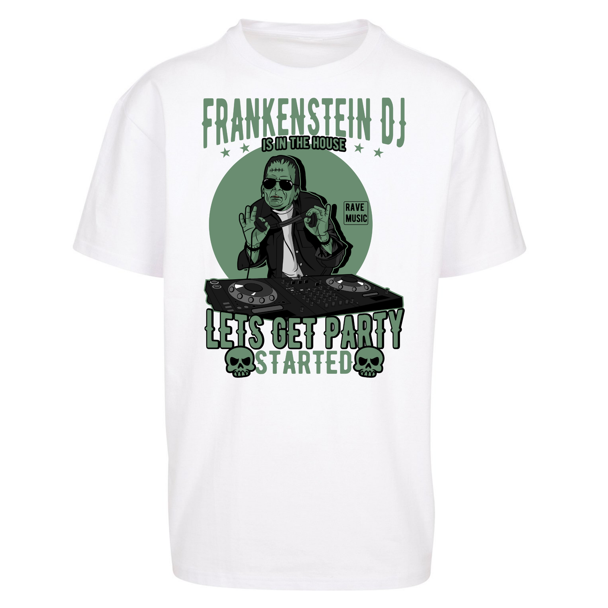 Frankenstein DJ Oversized T Shirts