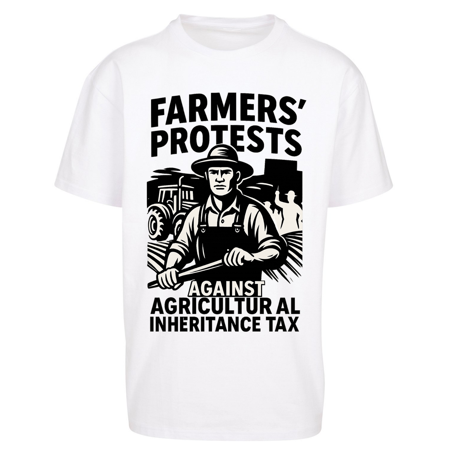 Farmers’ Protests Against Agricultural Inheritance Tax Oversized T Shirts