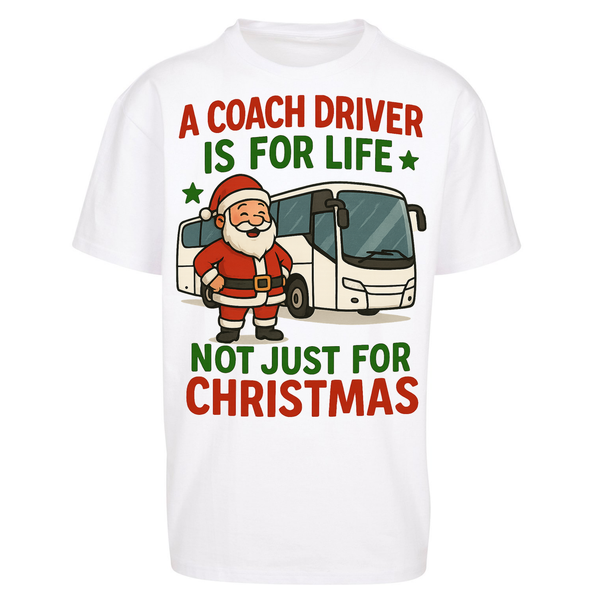 Coach Driver Christmas Oversized T Shirts