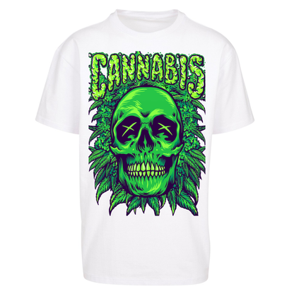 Cannabis Skull Oversized T Shirts