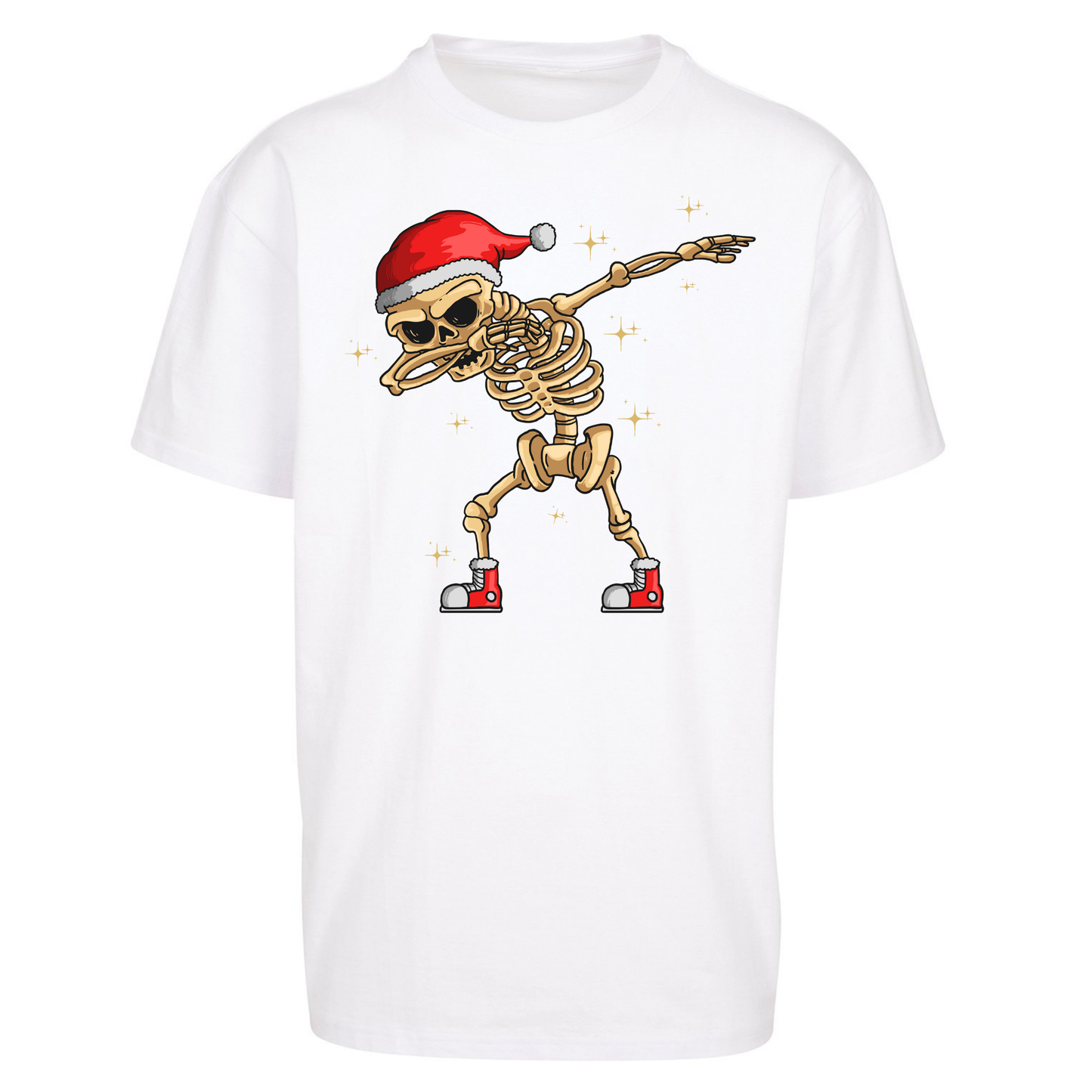 Santa Skellington Dabbing Christmas Oversized T Shirts