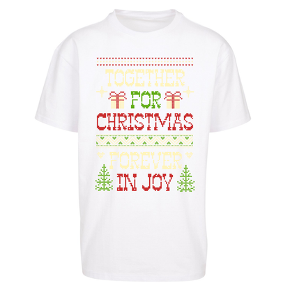 Together for Christmas Forever in Joy Christmas Oversized T Shirts