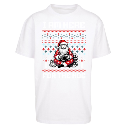I am Here For The Nog Christmas Oversized T Shirts