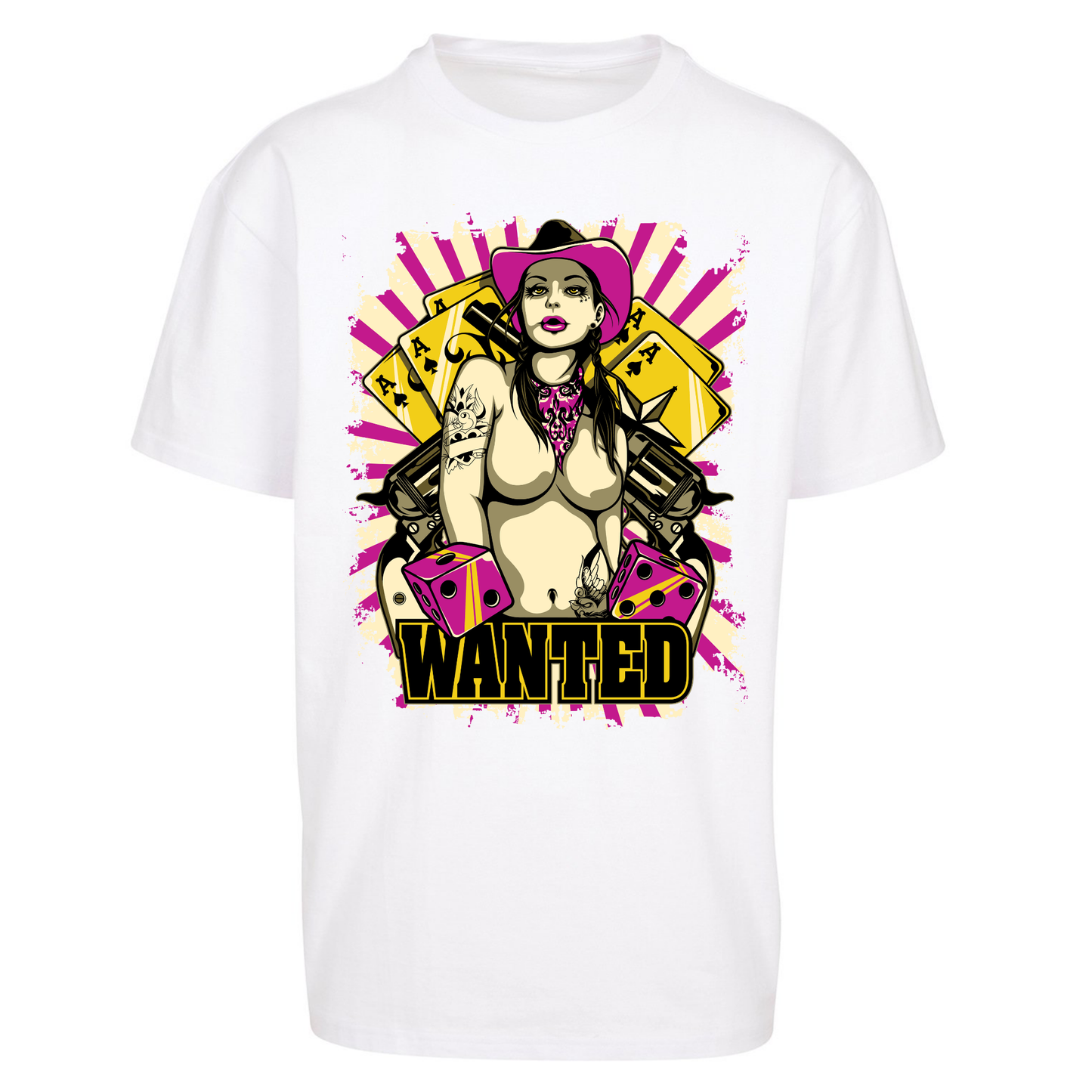 Wanted Ace Of Spades Oversized T Shirts