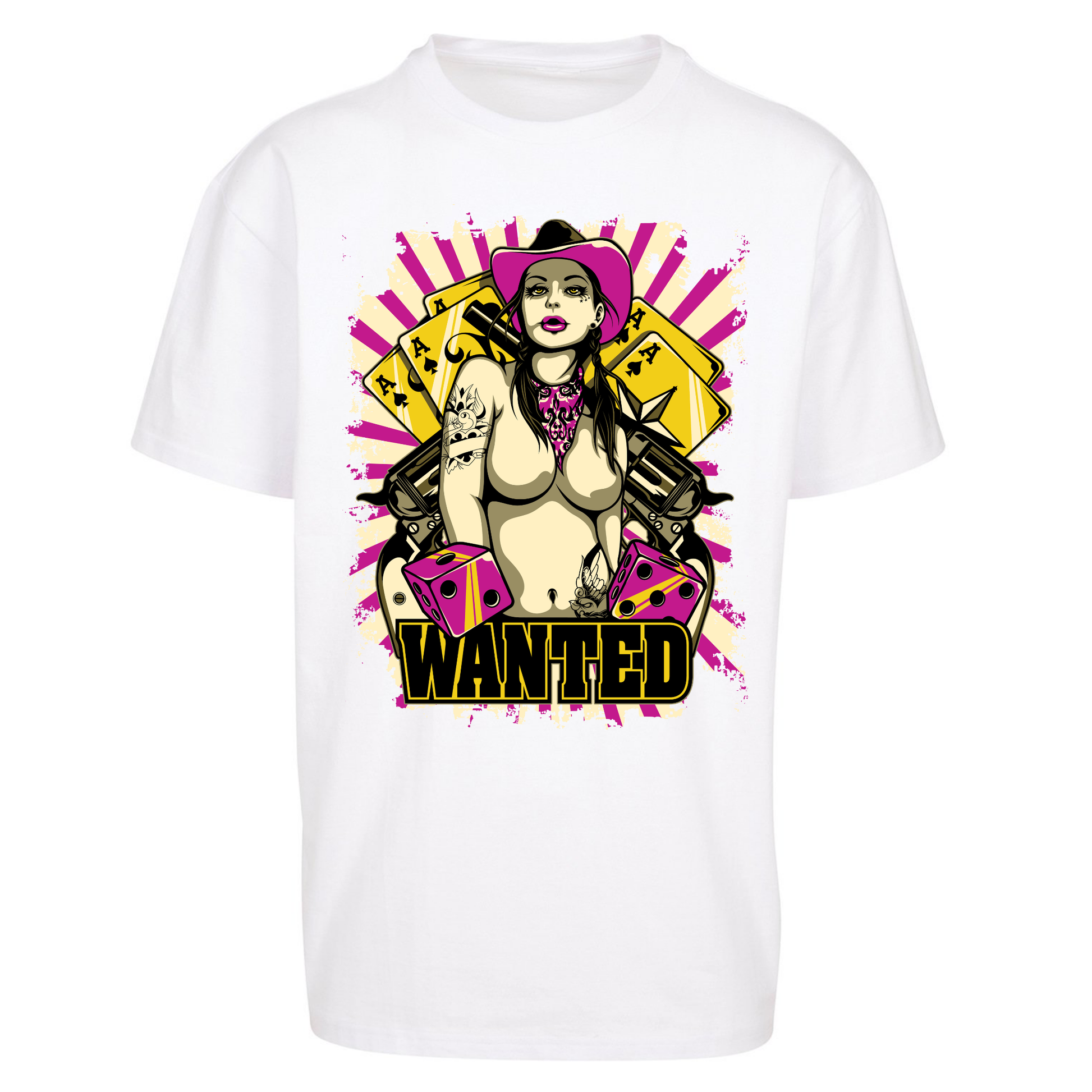 Wanted Ace Of Spades Oversized T Shirts