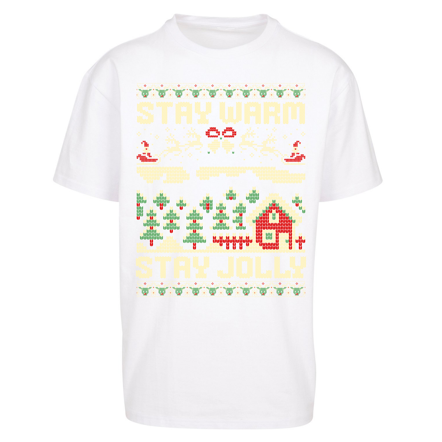 Stay Warm Stay Jolly Christmas Oversized T Shirts