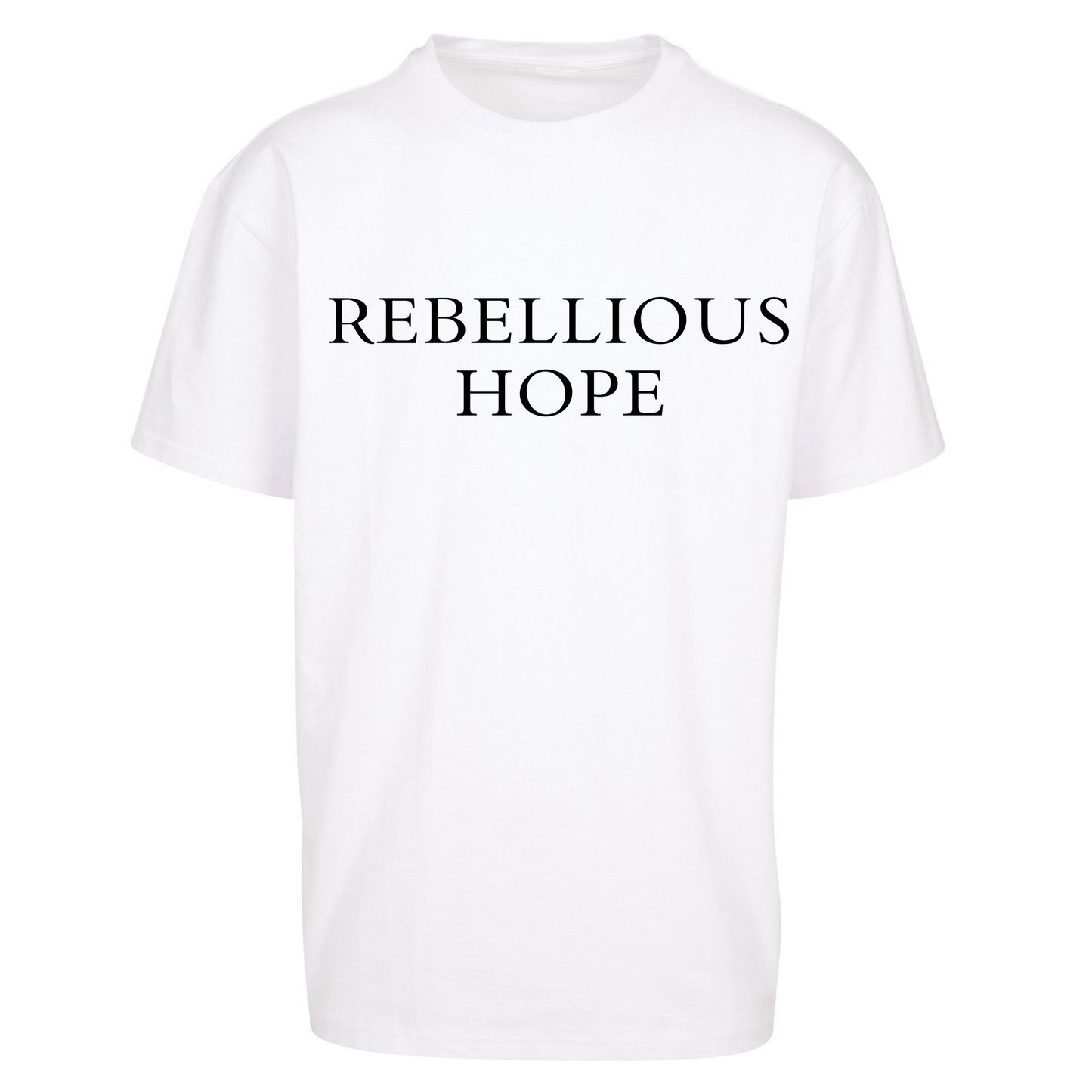 Rebellious Hope Embroidered Oversized T Shirts