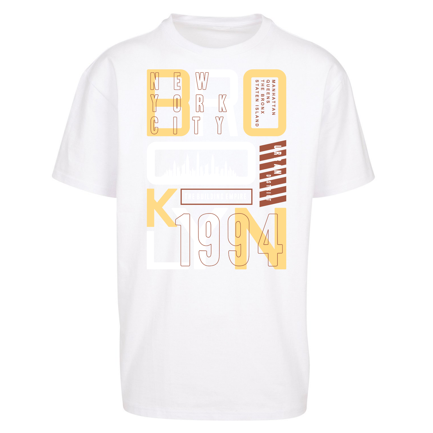 Brooklyn New York Urban District Oversized T Shirts