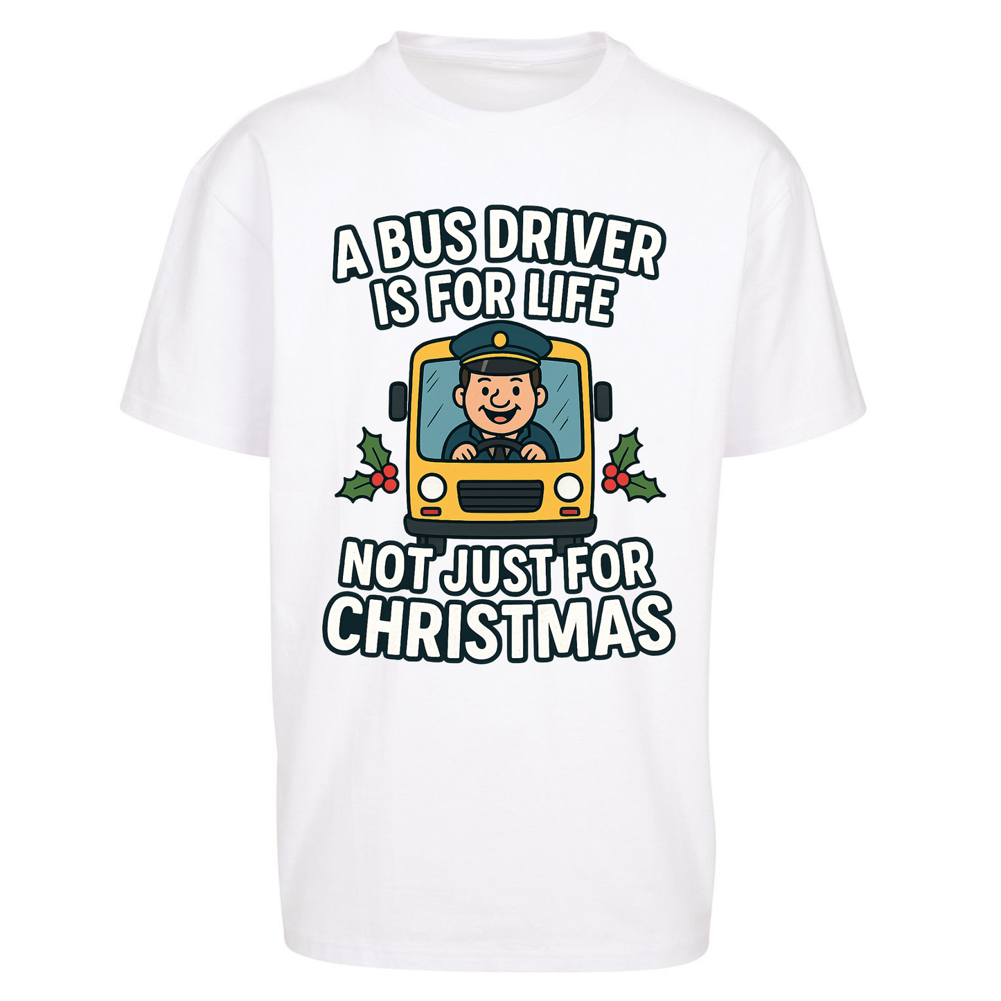Bus Driver Christmas Oversized T Shirts