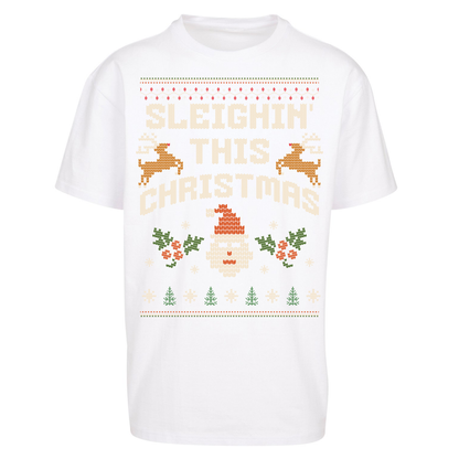 Sleighin This Christmas Christmas Oversized T Shirts