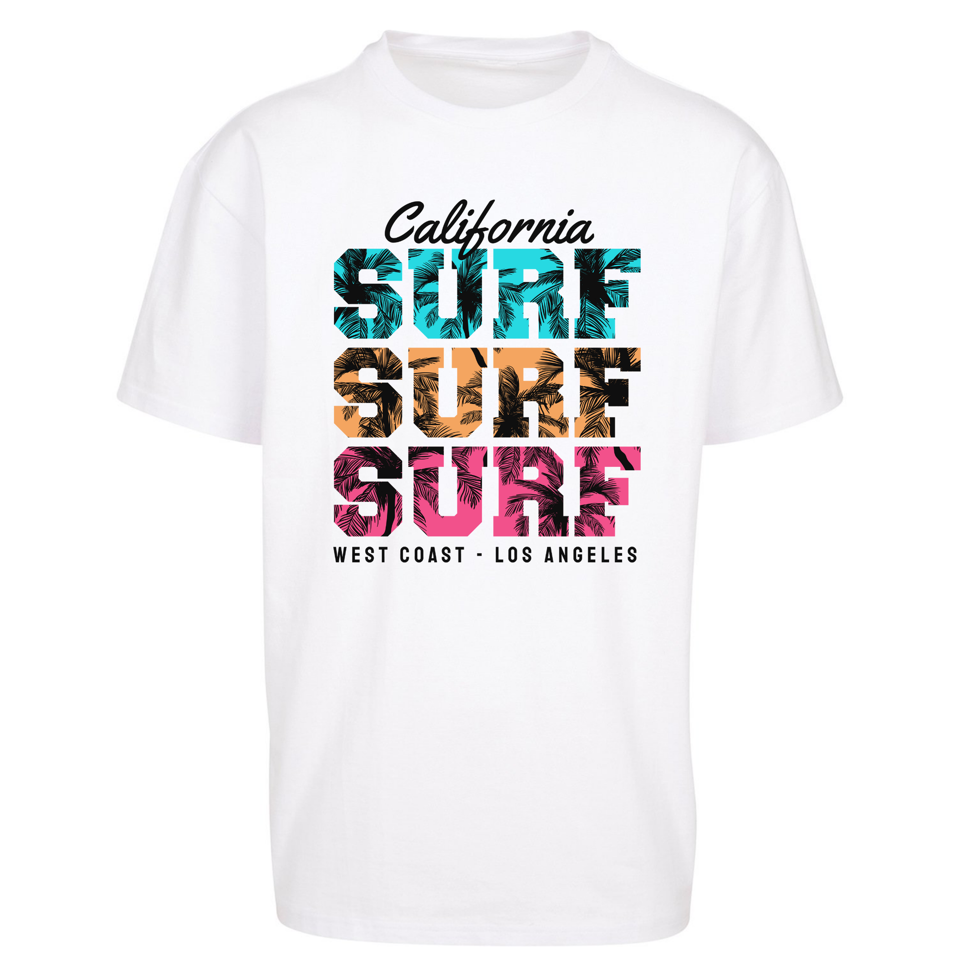California Surf Surf Surf Oversized T Shirts