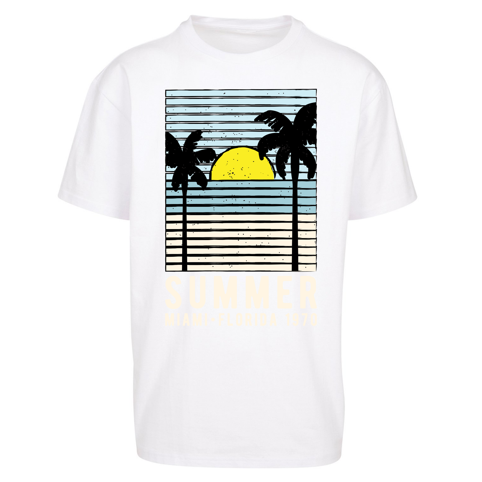 Summer Miami Florida 1970 Oversized T Shirts