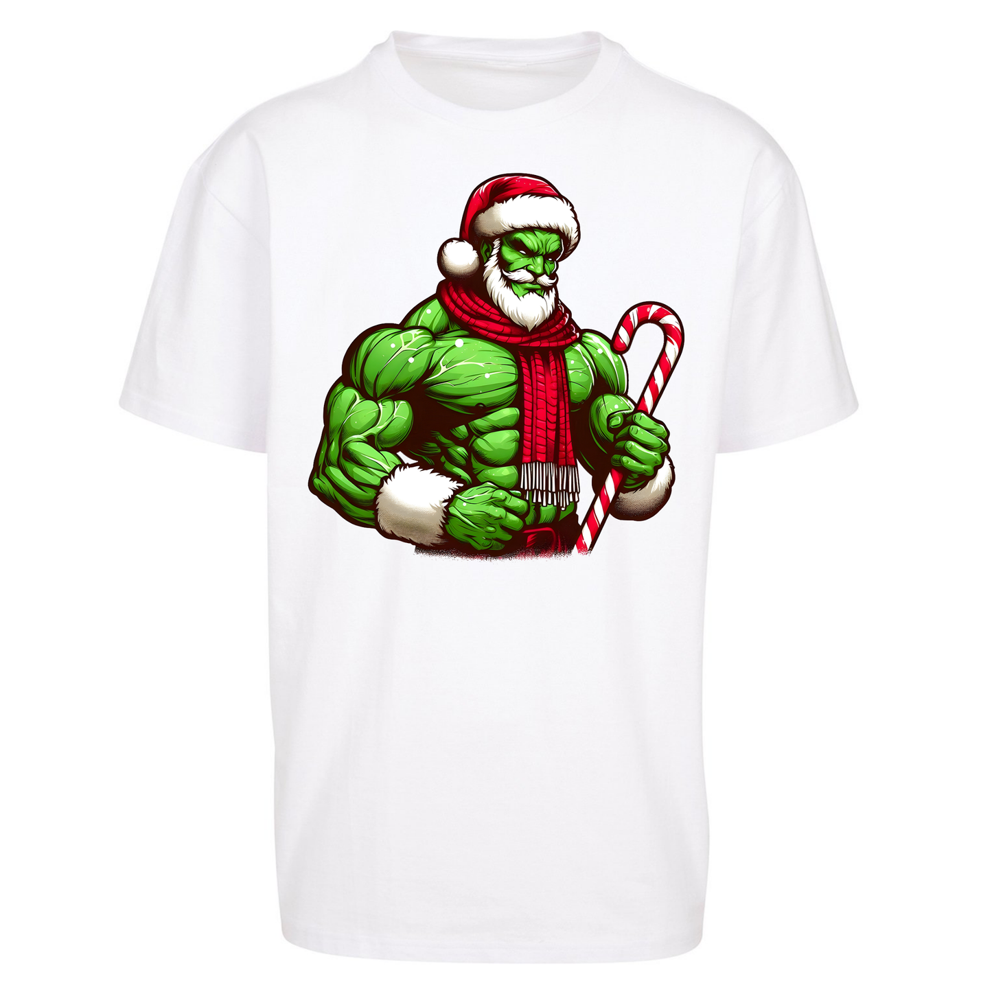 The Hulk Candy Cane Santa Oversized T Shirts