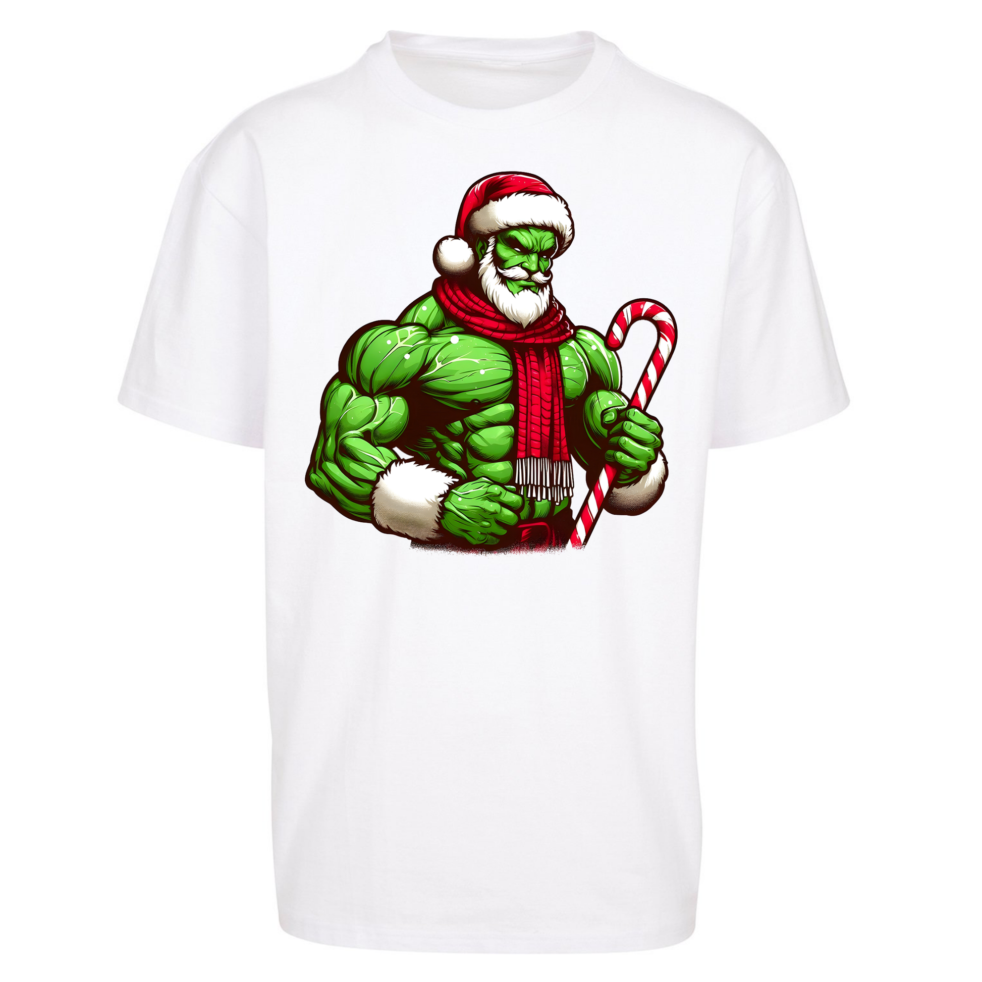 The Hulk Candy Cane Santa Oversized T Shirts