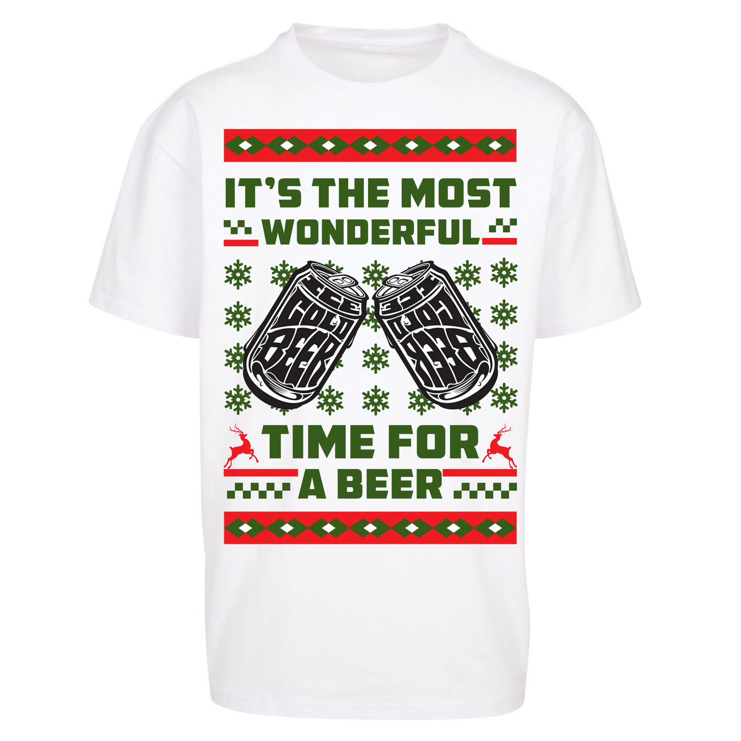 Its The Most Wonderful Time For A Beer Christmas Oversized T Shirts