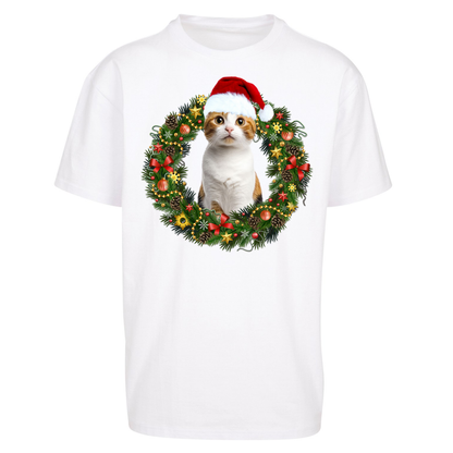Cat Christmas Oversized T Shirts