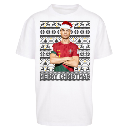 Merry Christmas Ronaldo Oversized T Shirts