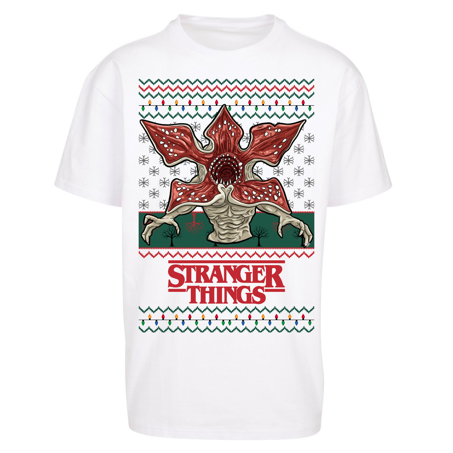Demogorgon Christmas Oversized T Shirts