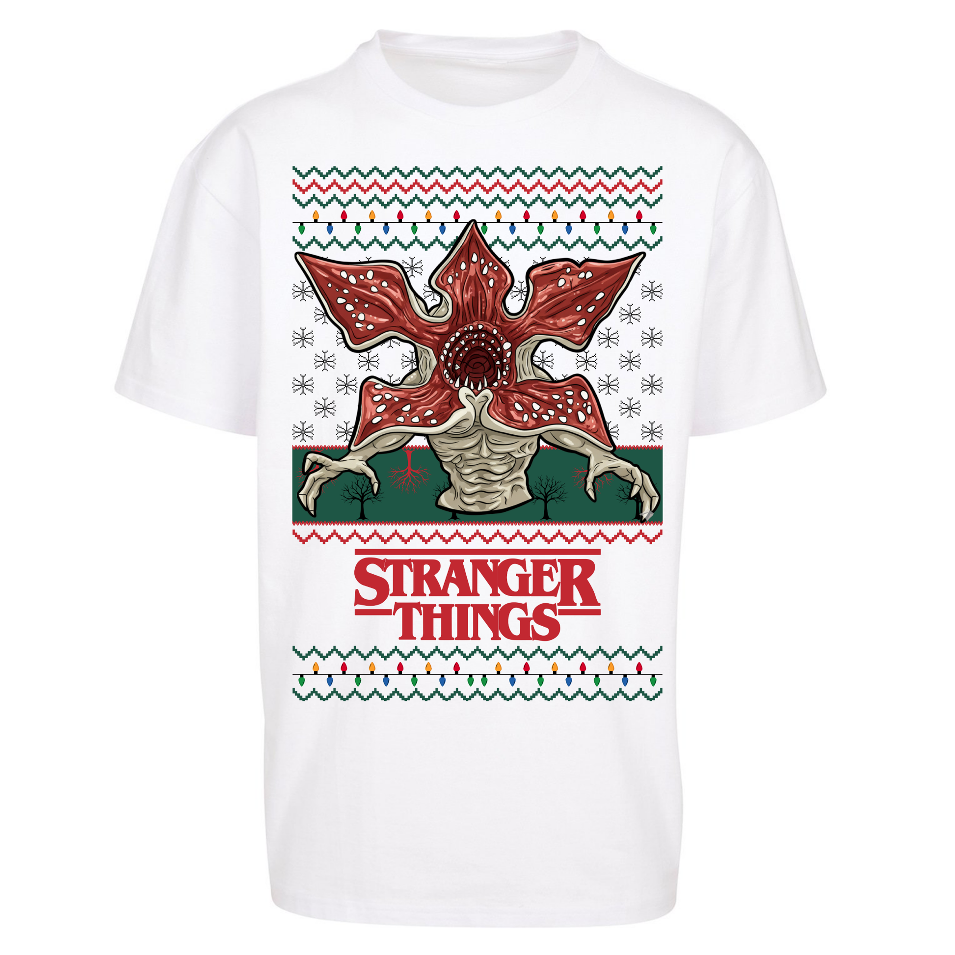 Demogorgon Christmas Oversized T Shirts