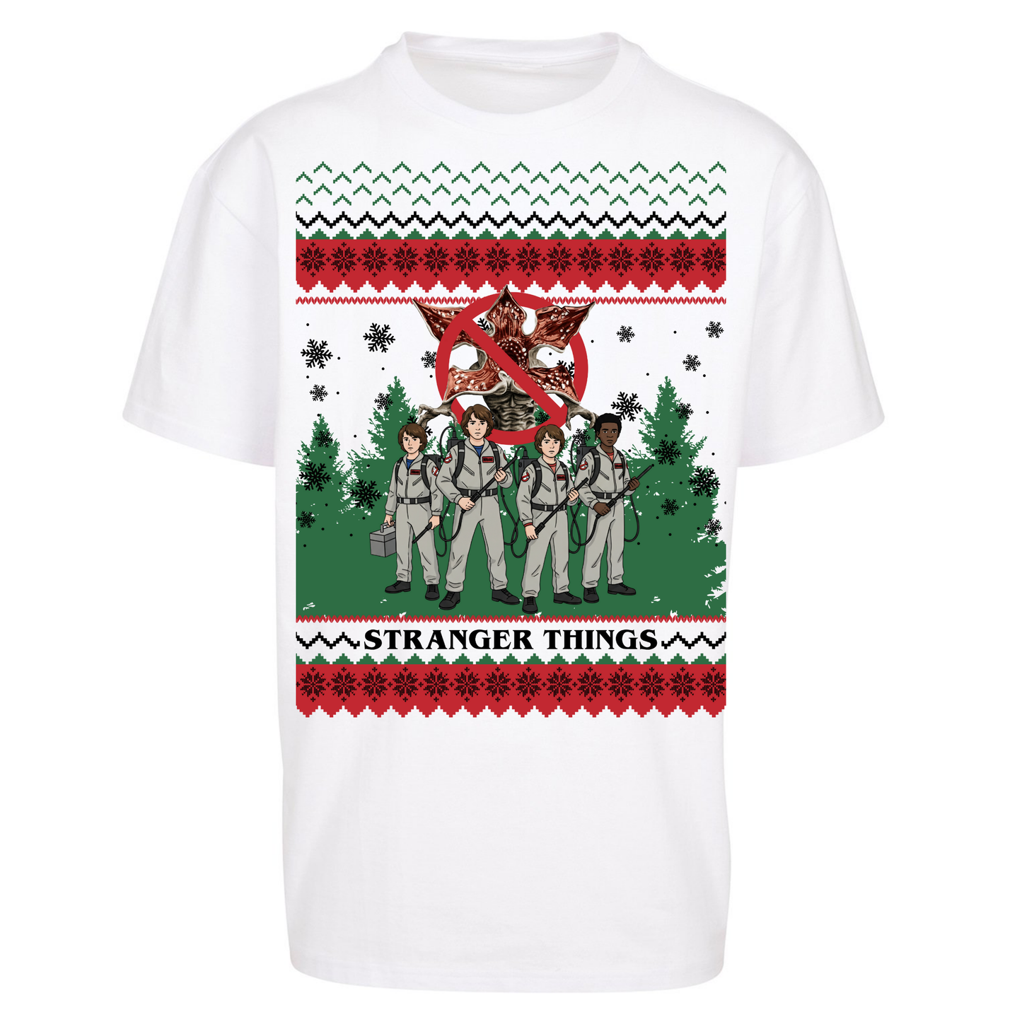 Stranger Things Demogorgon Christmas Oversized T Shirts