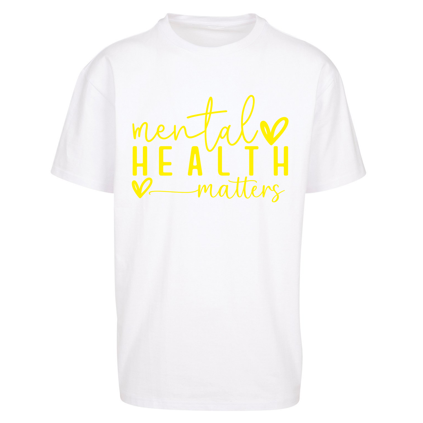 Yellow Mental Health Oversized T Shirts