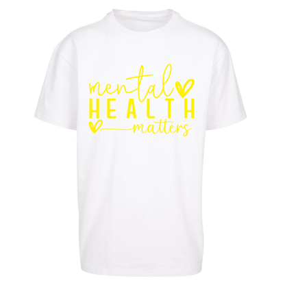 Yellow Mental Health Oversized T Shirts