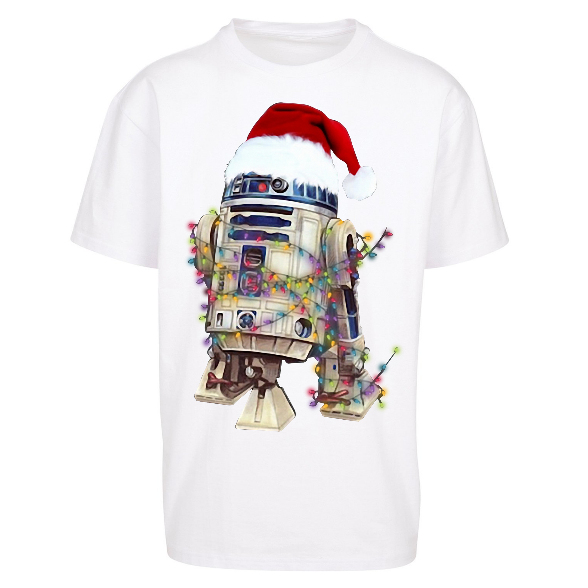 R2D2 Christmas Santa Christmas Oversized T Shirts