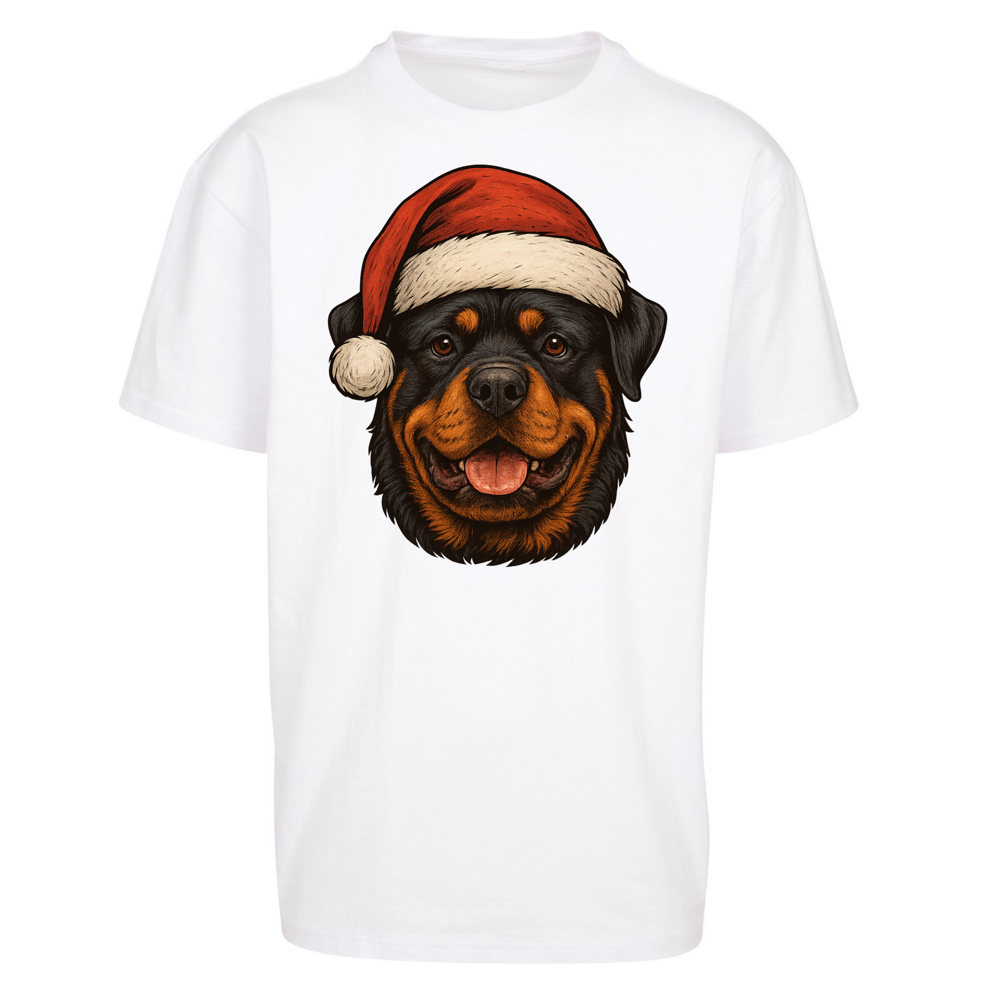 Rottweiler Christmas Oversized T Shirts