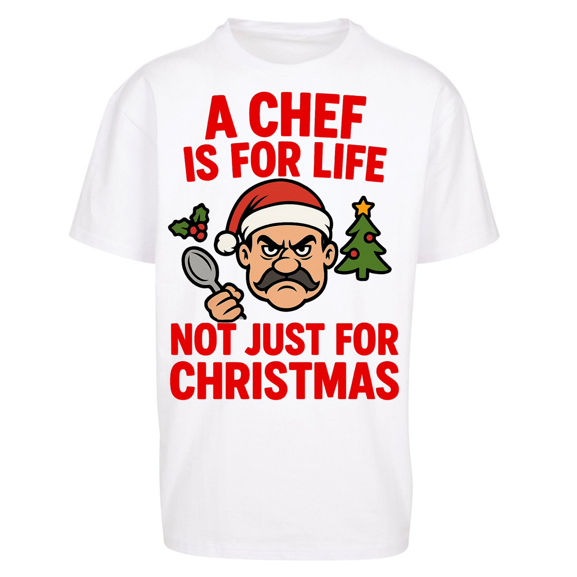 Chef Christmas Oversized T Shirts