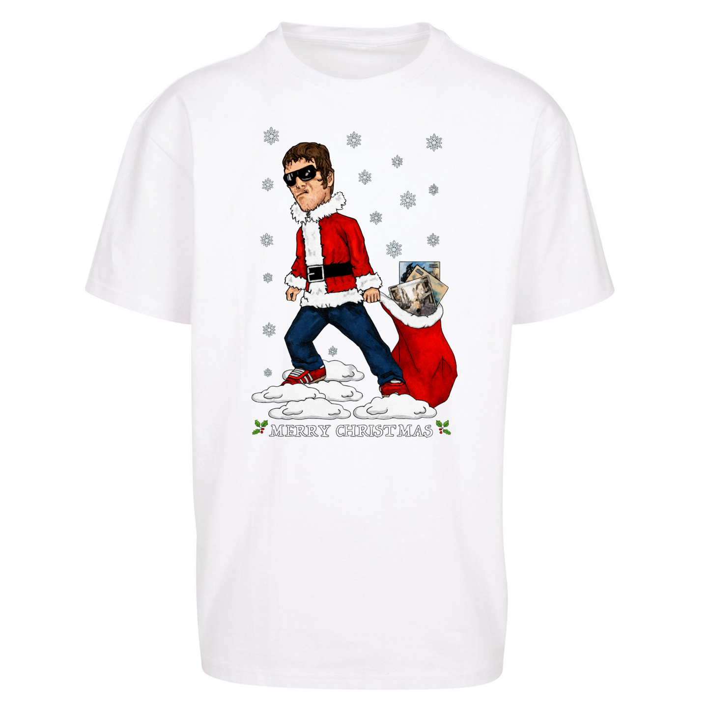 Liam Gallagher Christmas Santa Oversized T Shirts