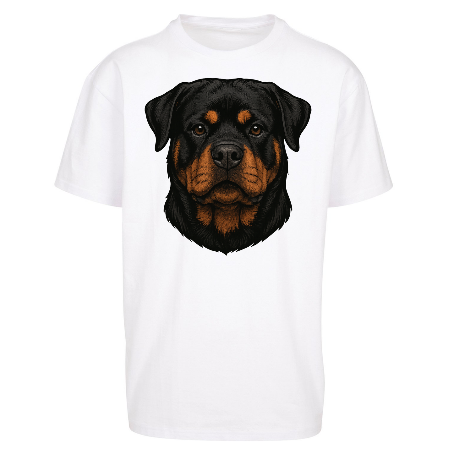 Rottweiler Face Oversized T Shirts
