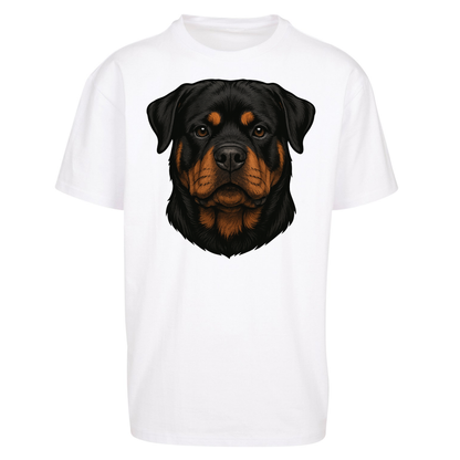 Rottweiler Face Oversized T Shirts