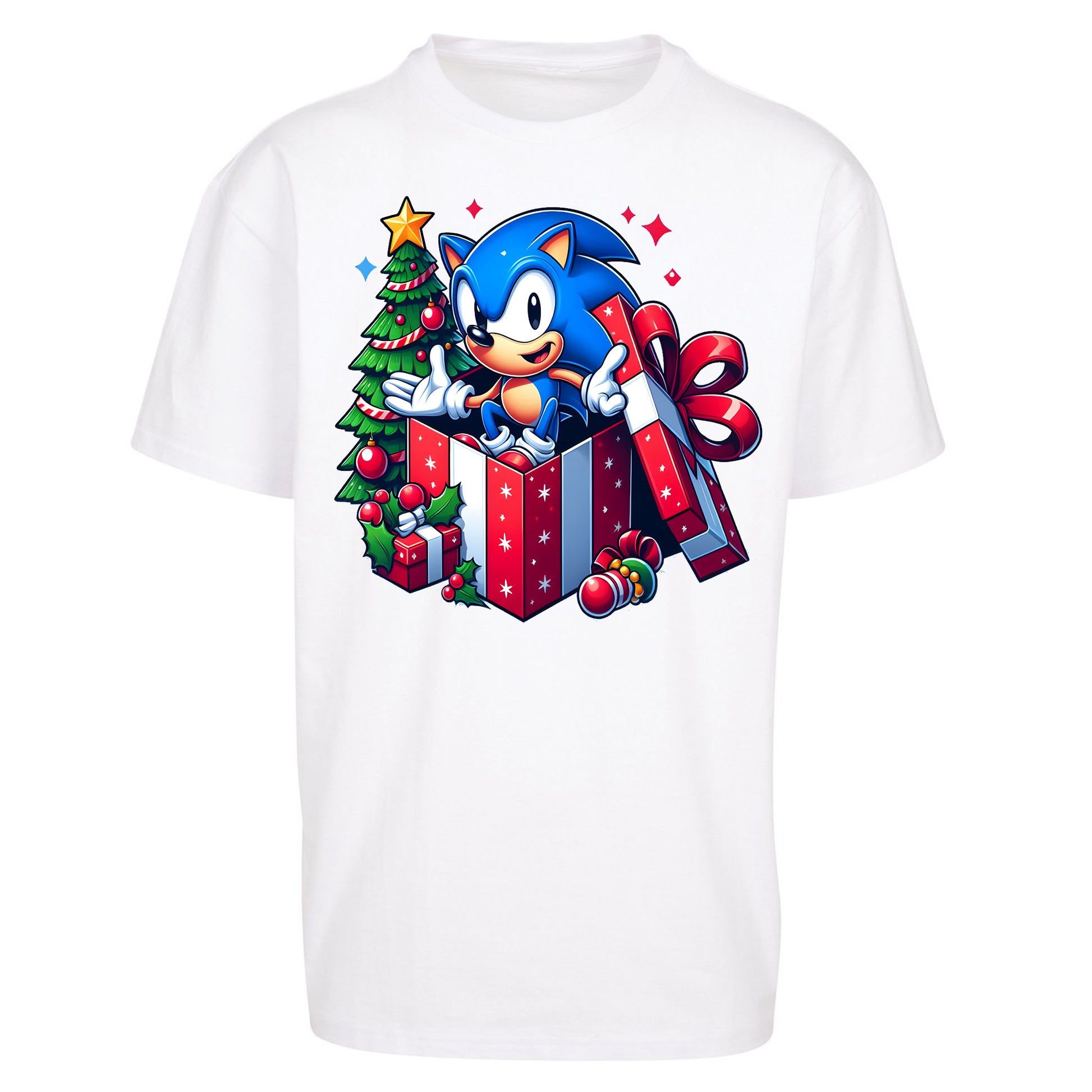 Sonic The Hedgehog Christmas Oversized T Shirts
