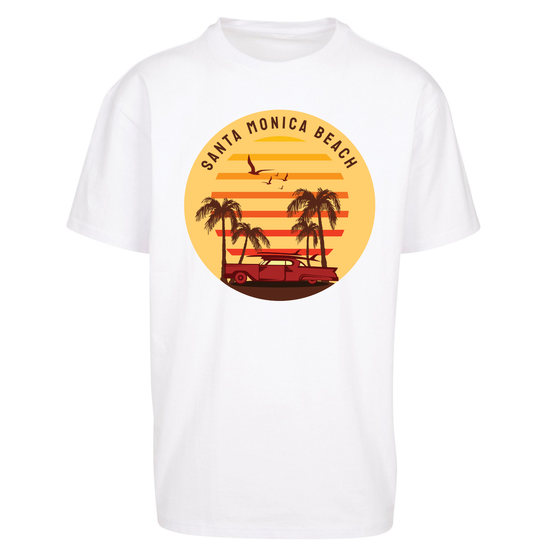 Santa Monica Beach Oversized T Shirts