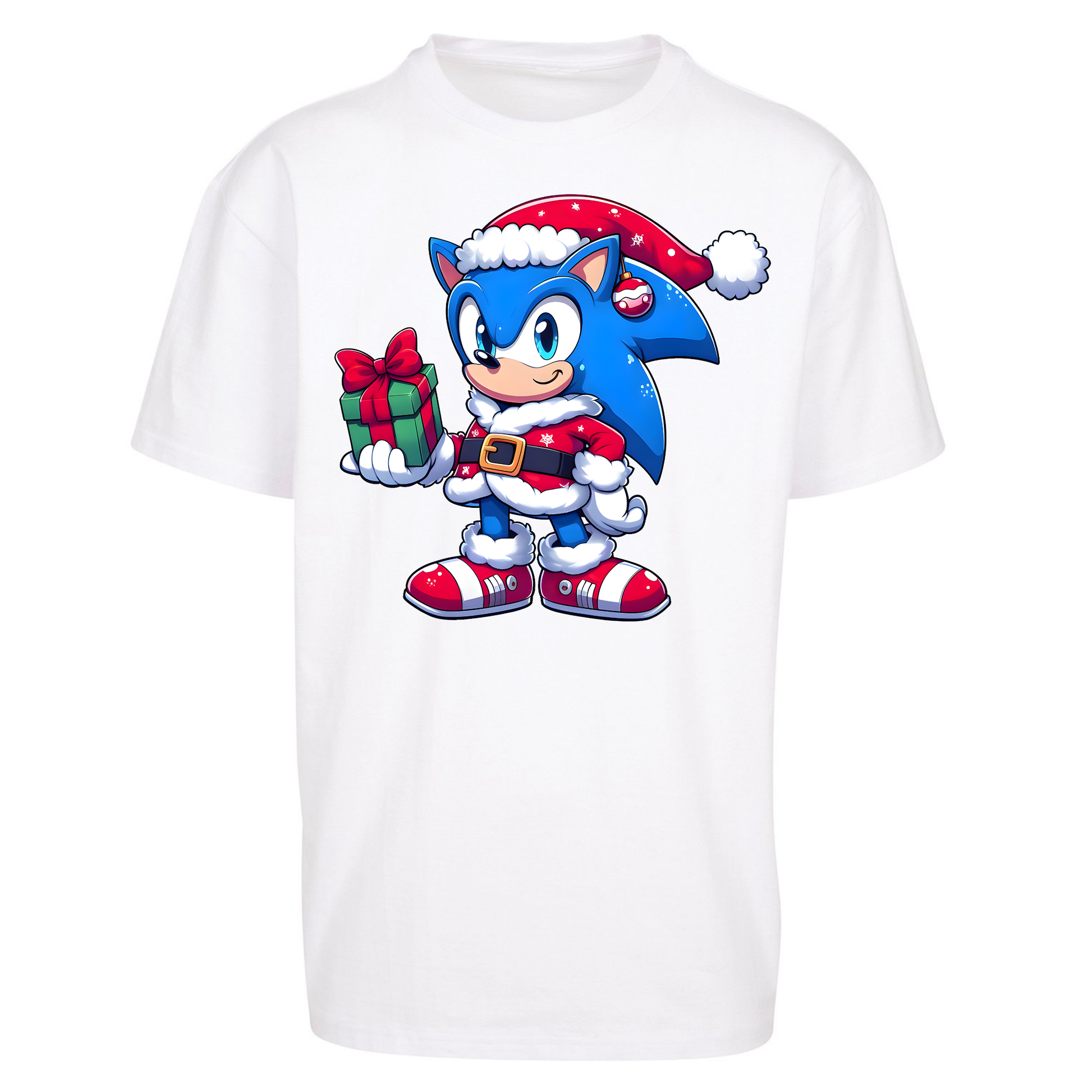Sonic The Hedgehog Santa Oversized T Shirts