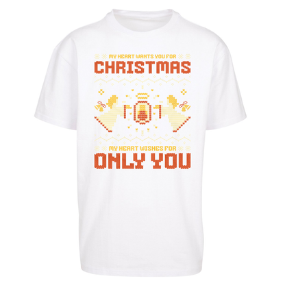 My Heart Wants You For Christmas Only You Christmas Oversized T Shirts
