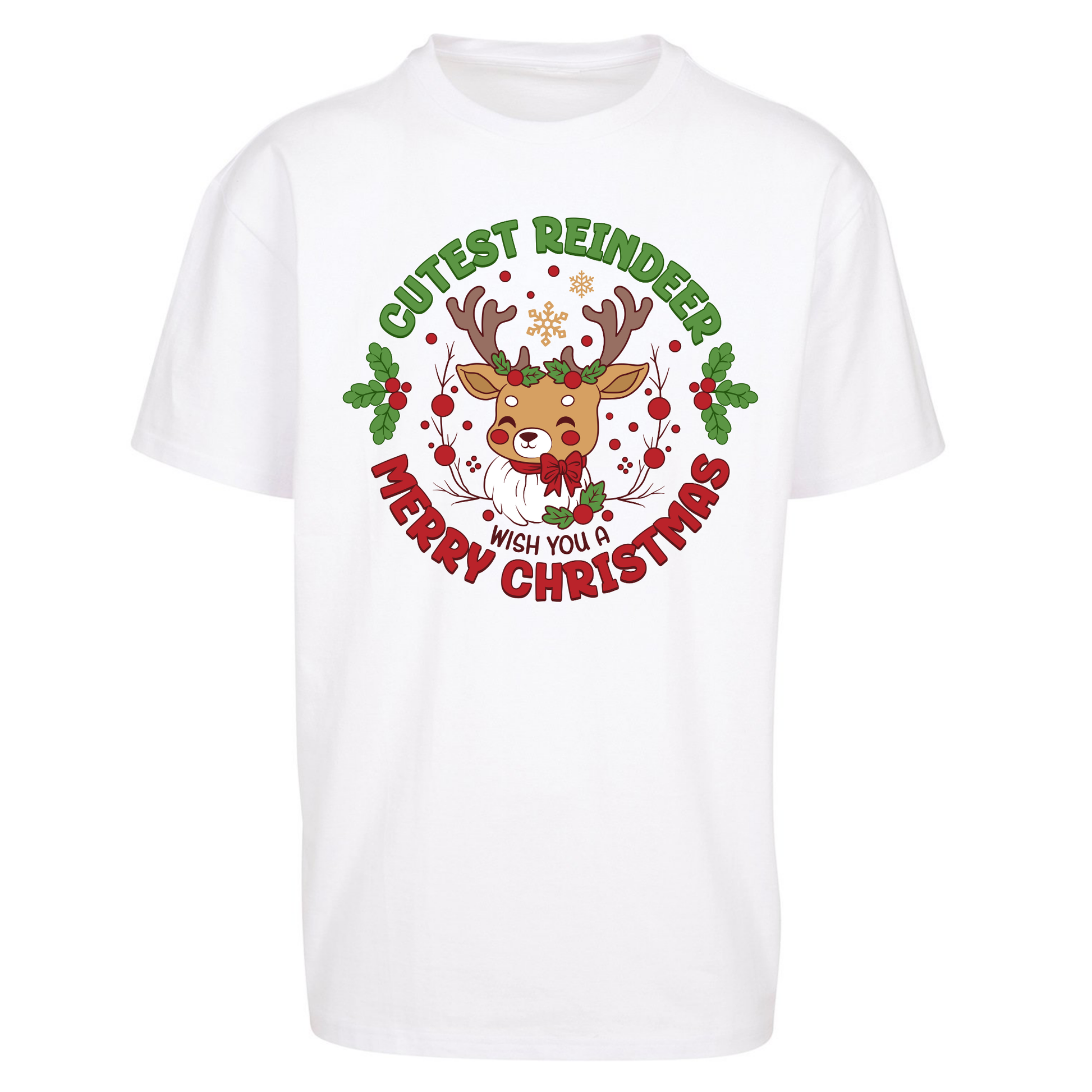 Cutest Reindeer Oversized T Shirts