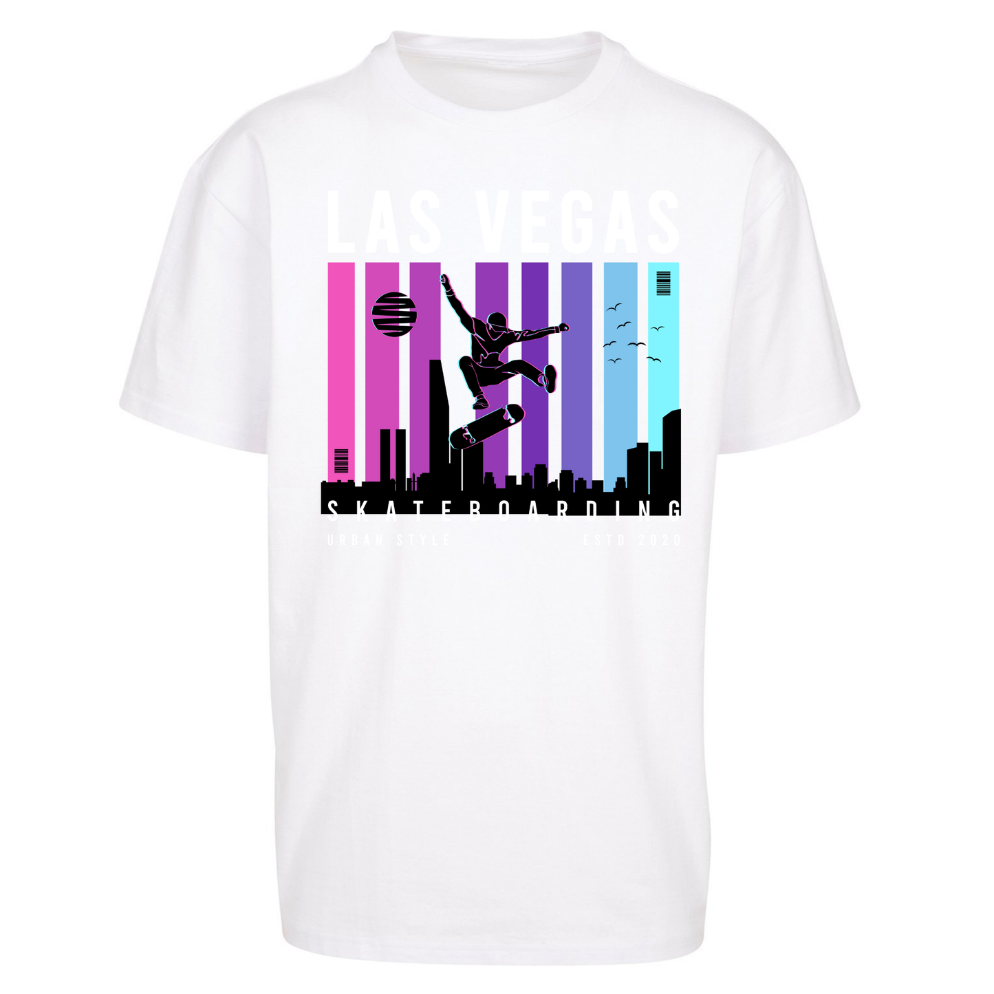 Las Vegas Skateboarding Oversized T Shirts