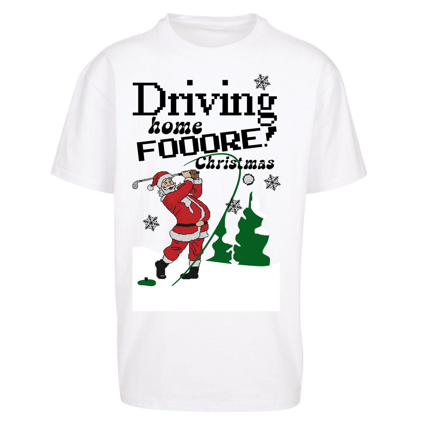 Christmas Golf Oversized T Shirt