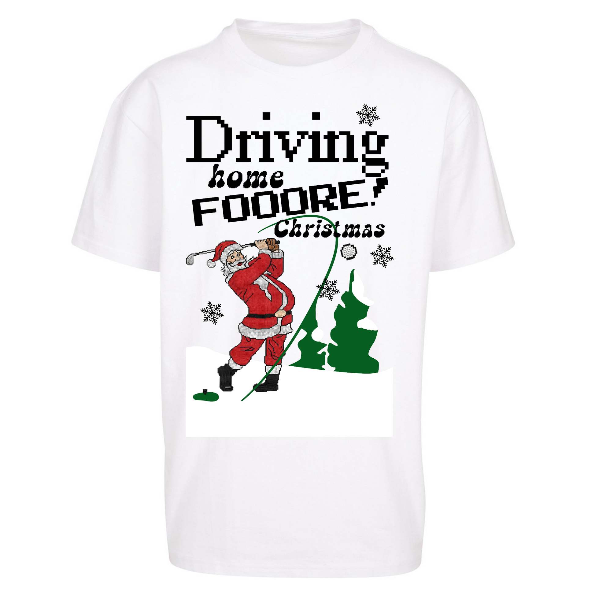 Christmas Golf Oversized T Shirt