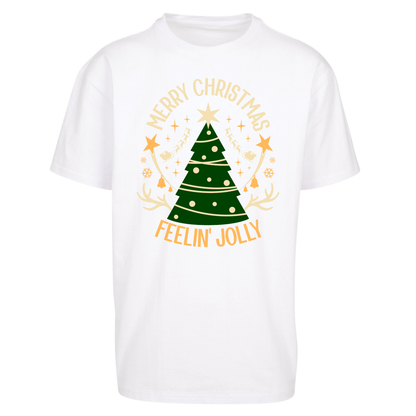 Merry Christmas Feeling Jolly Christmas Oversized T Shirts